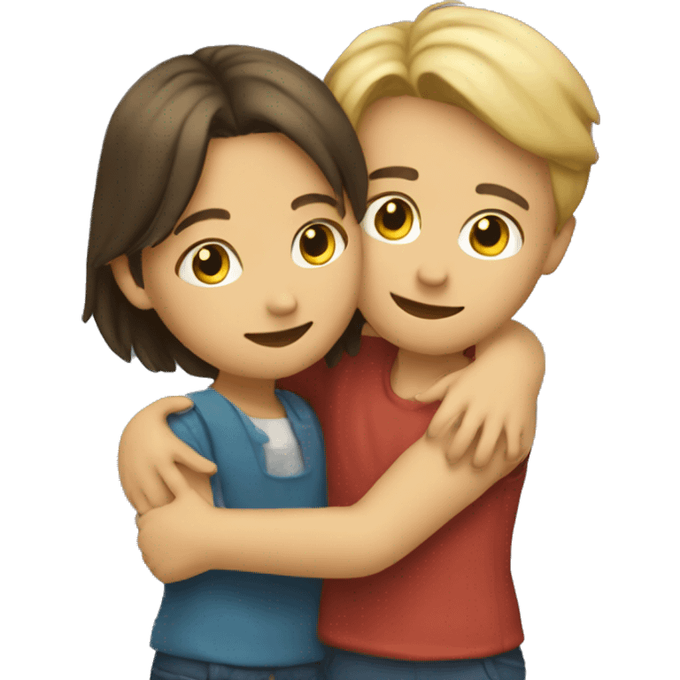 boy hugging a girl from behind  emoji