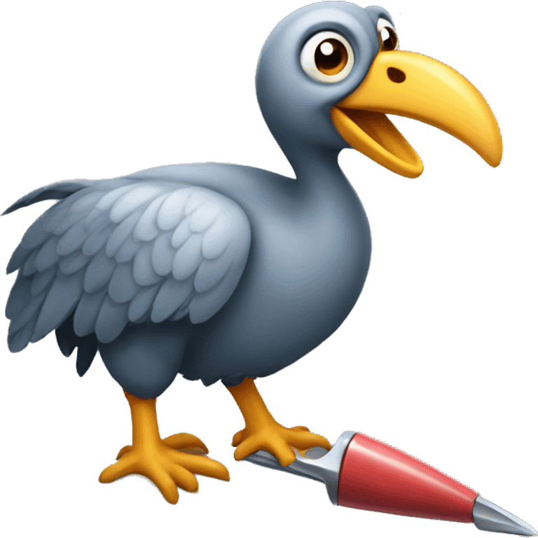 Dodo bird with a tool emoji