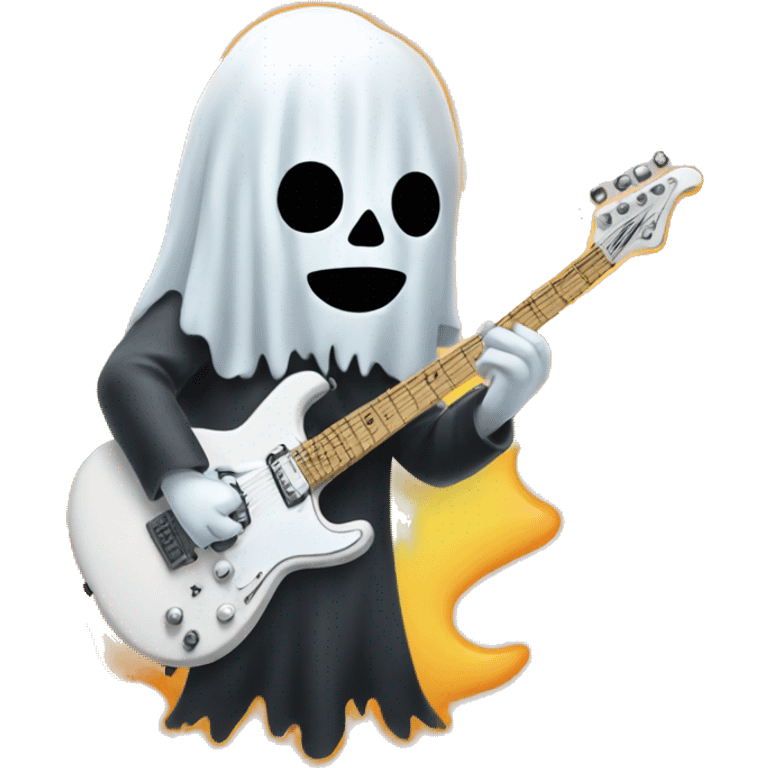 ghost playing electric guitar emoji