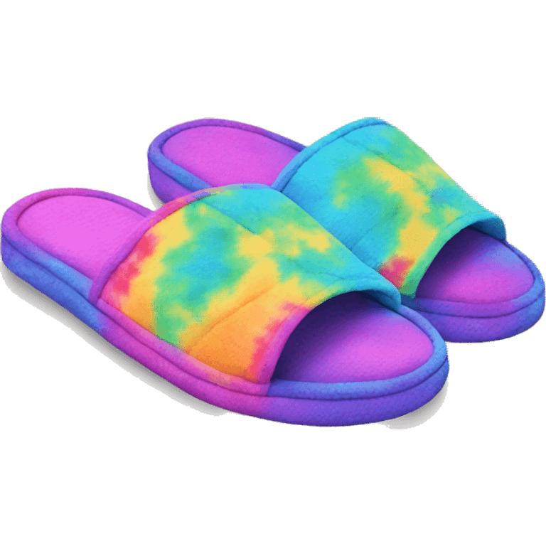 Tie dye slippers emoji