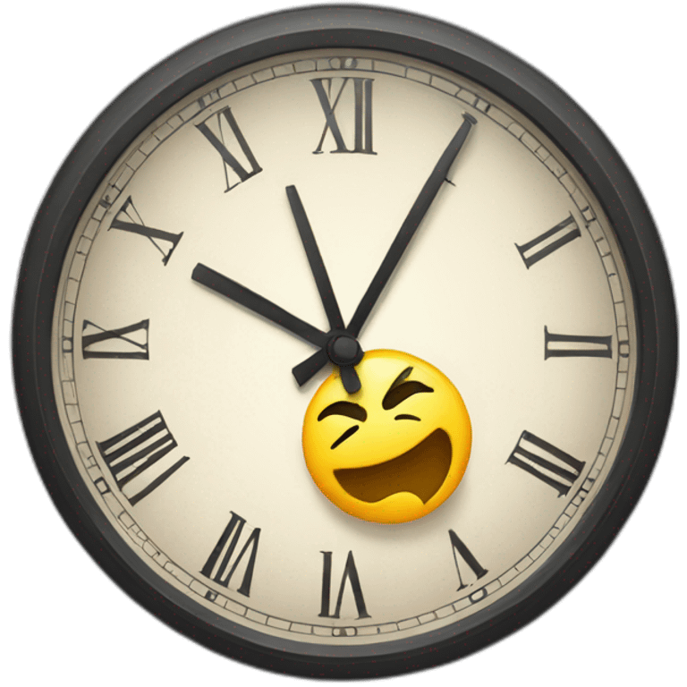 A torn clock emoji