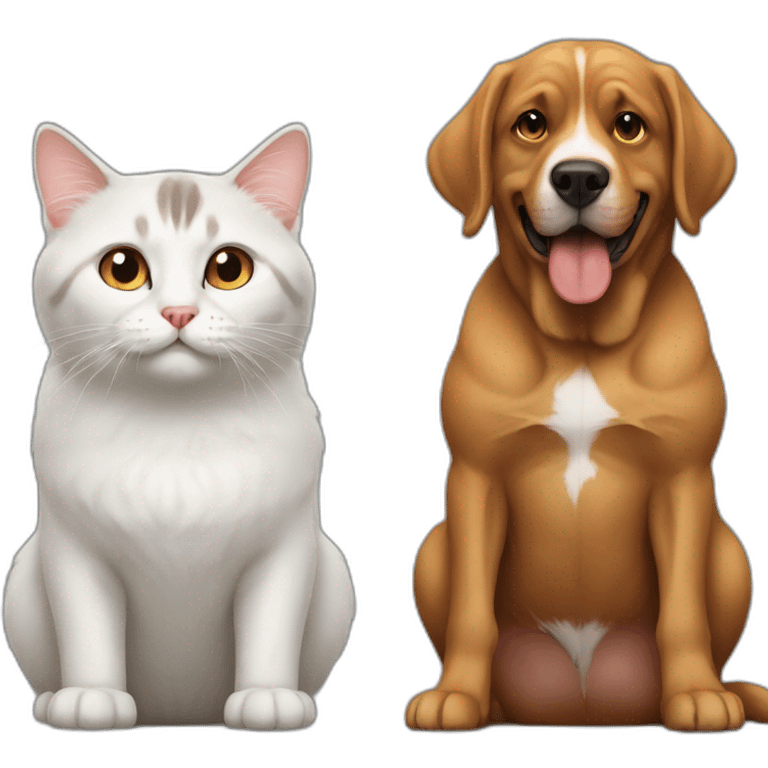 Cat vs dog emoji