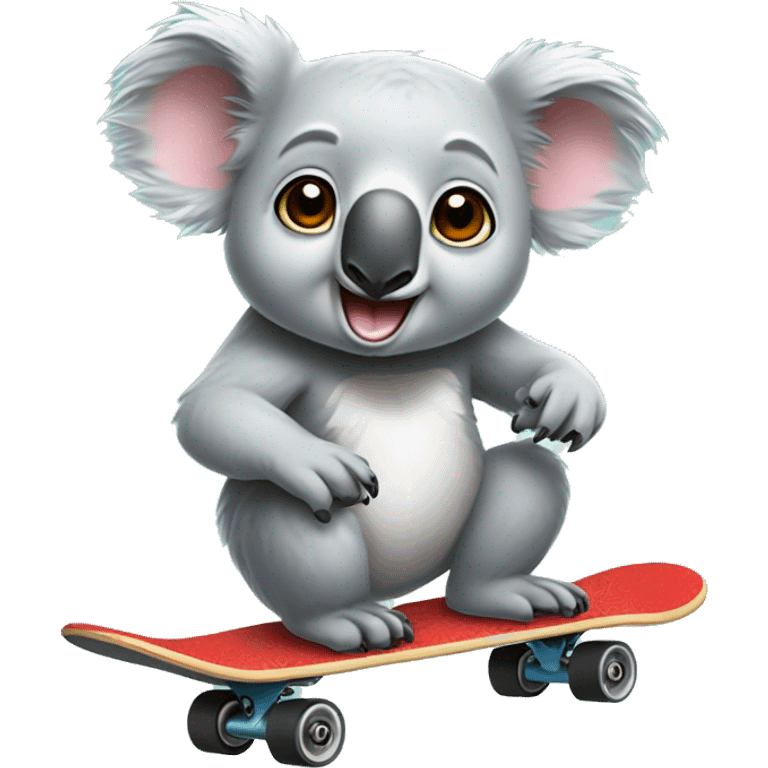 Koala on skateboard  emoji