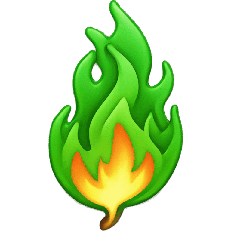 green fire  emoji