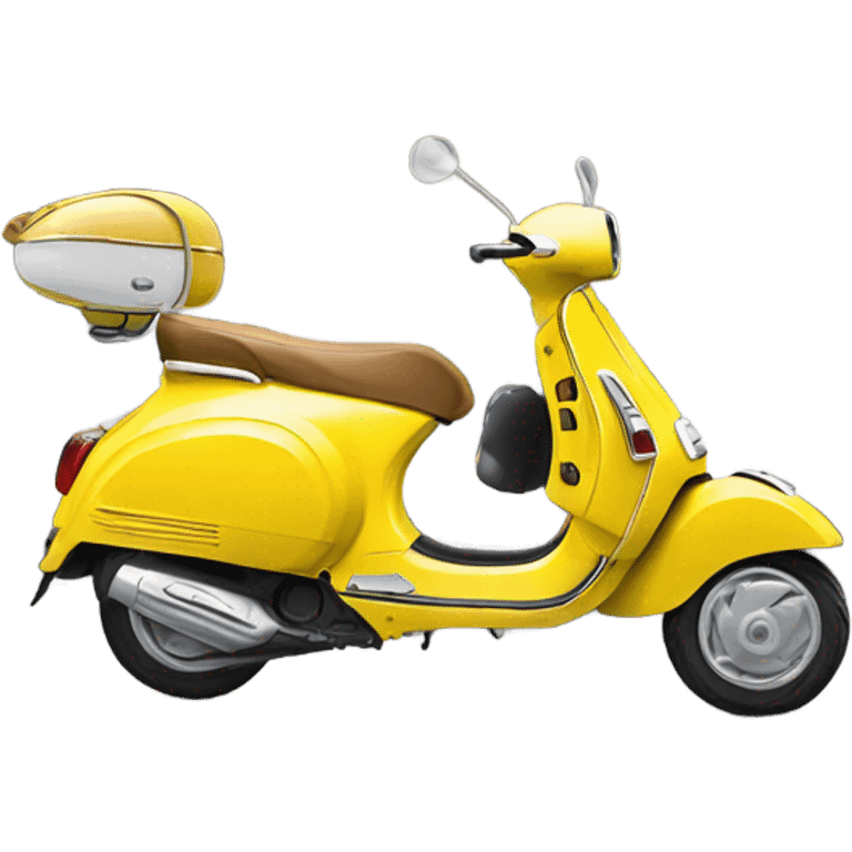 Lemon on a Vespa scooter emoji