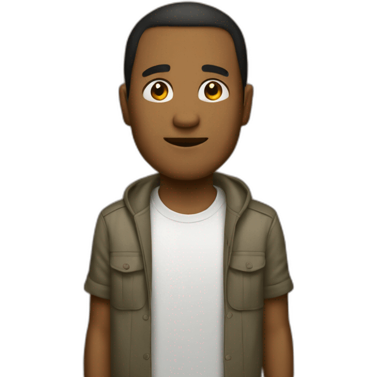 Front of center of man les emoji