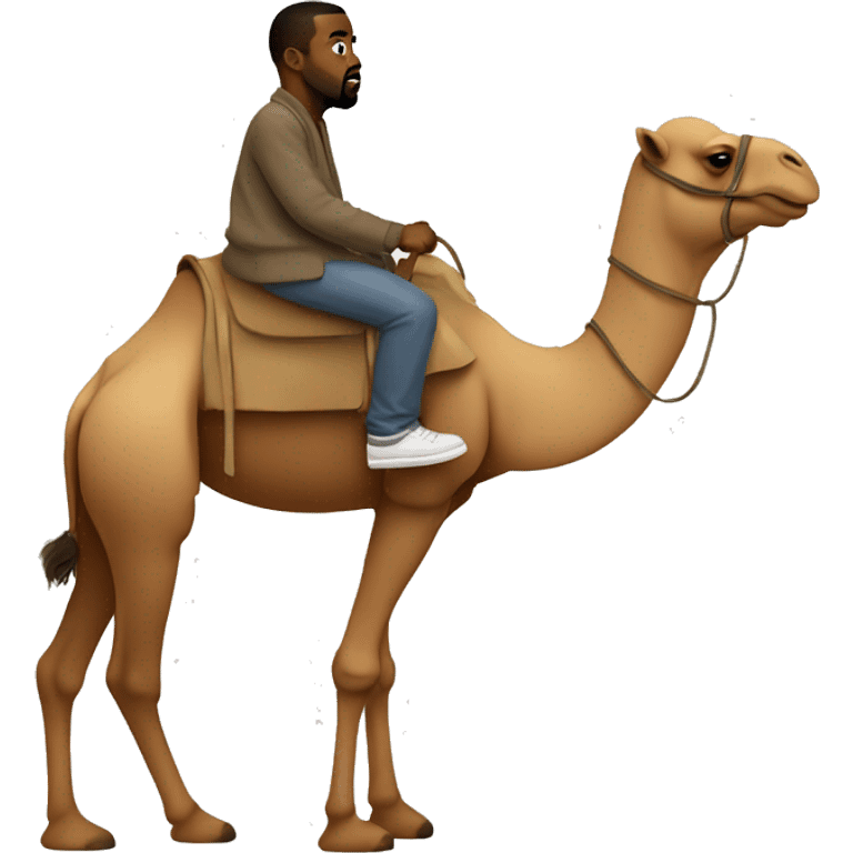 kanye west riding a camel  emoji