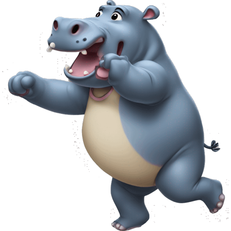 Hippo dancing emoji