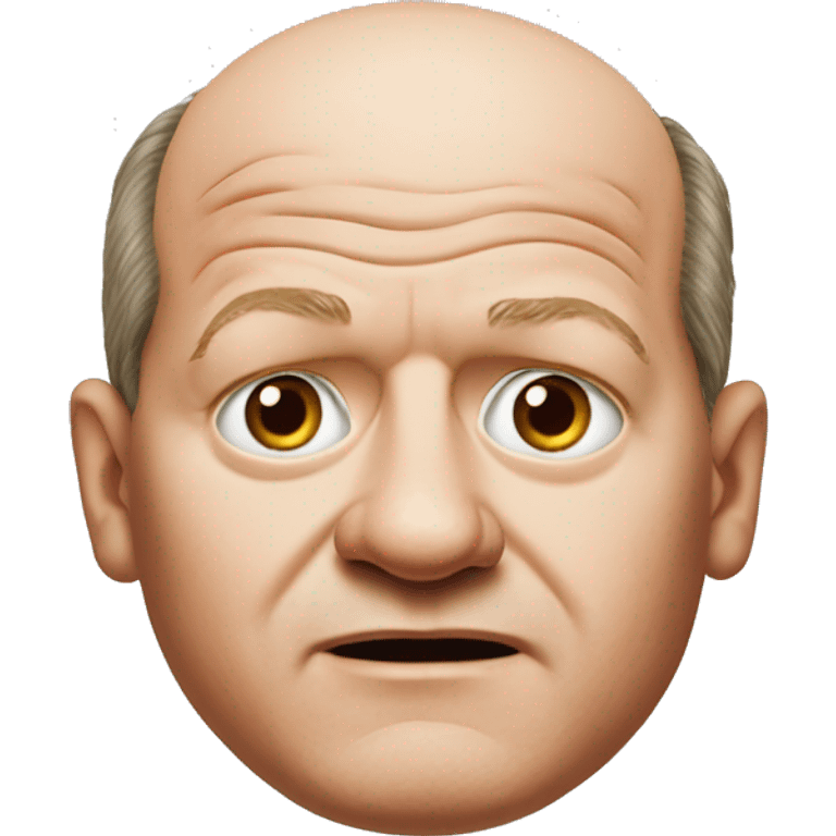 photorealistic Olaf Scholz shrugs emoji