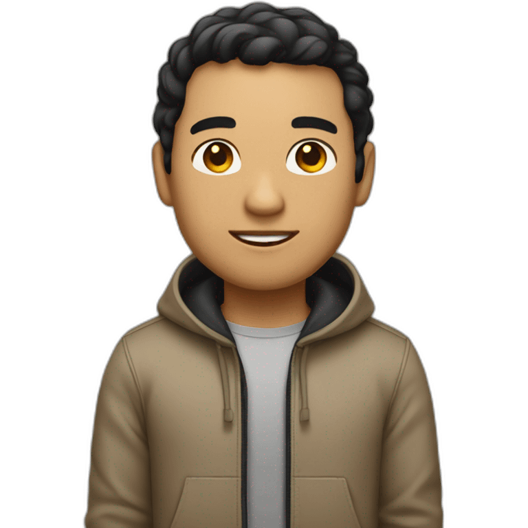 developer with mac laptop in front light skin tone and black hair emoji