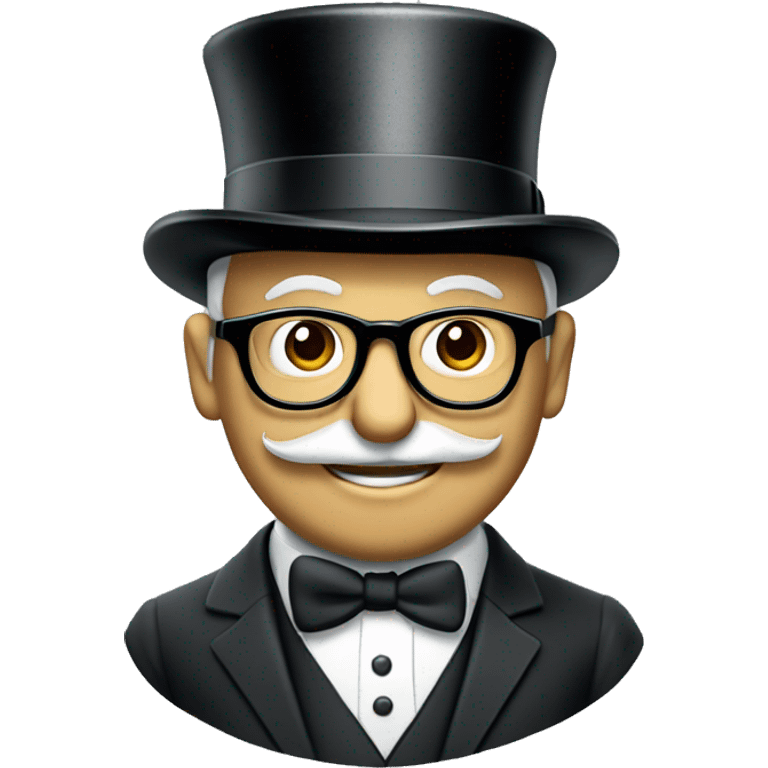 monopoly man  with glasses and hat emoji