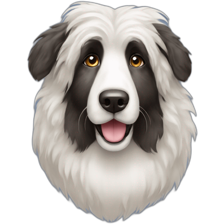 Dog old engliish sheepdog full-height emoji