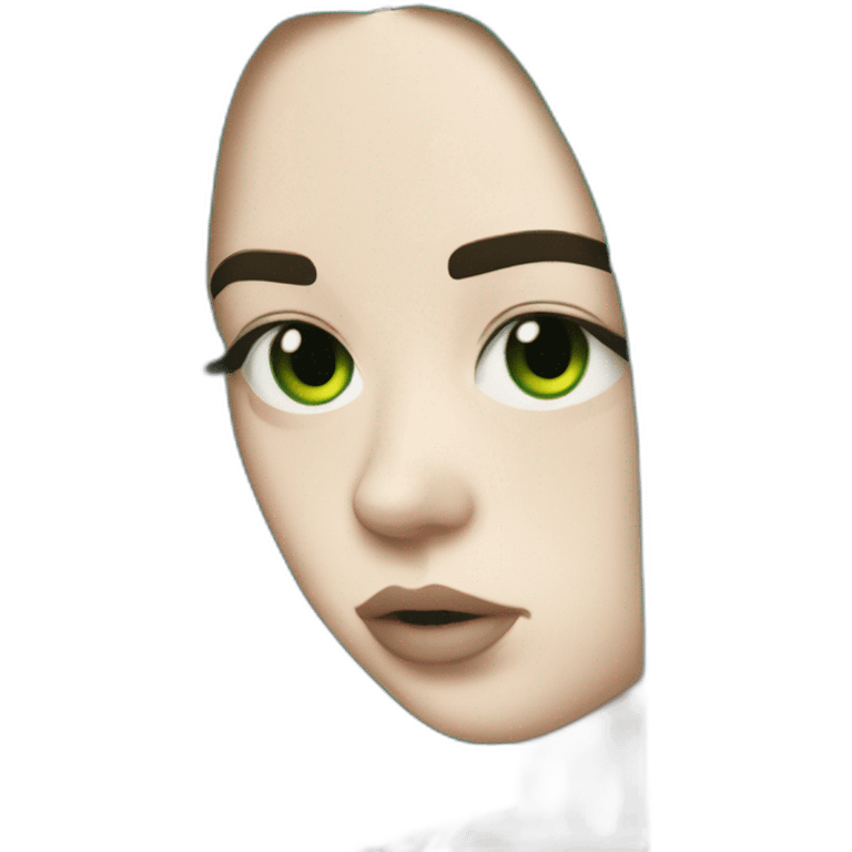 billie eilish green black hair emoji