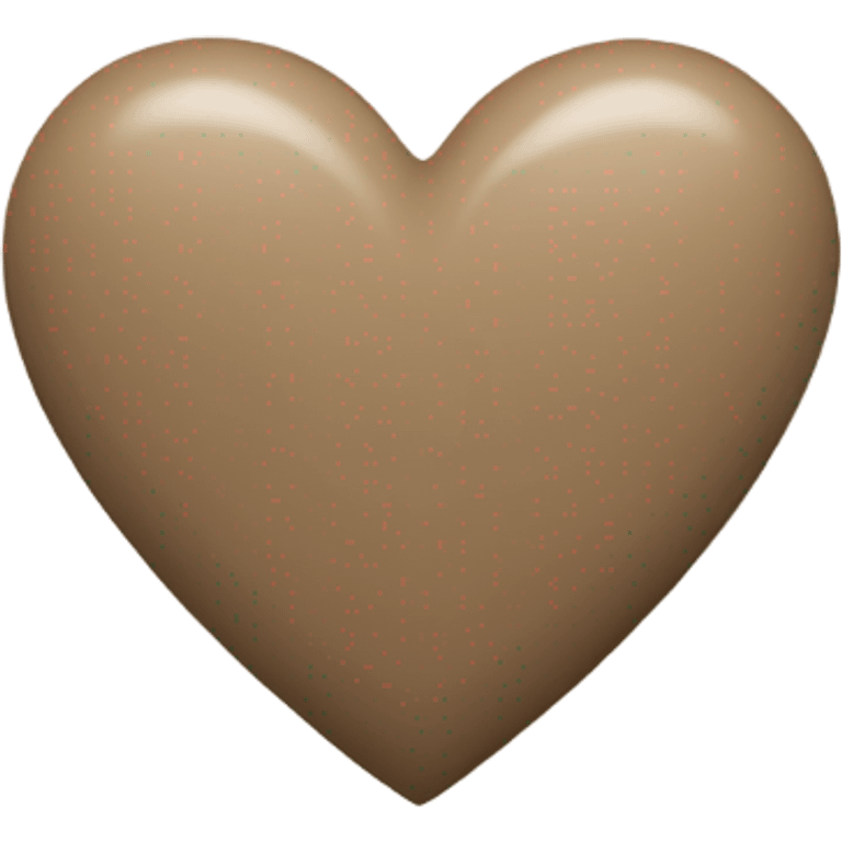 Dark beige color heart emoji