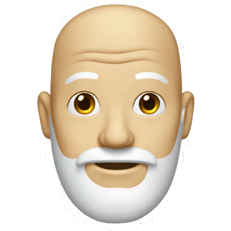 A white face with a bald head and a golden beard emoji