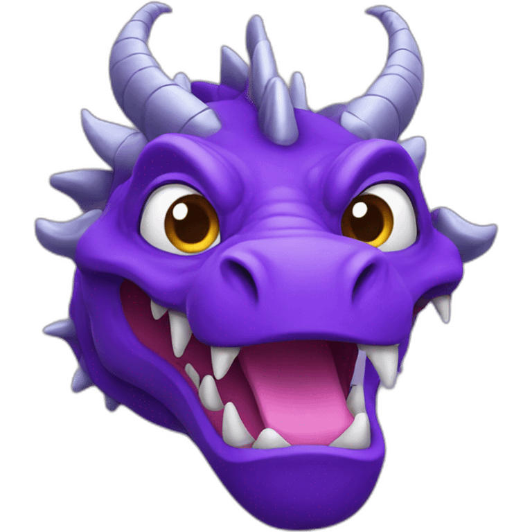 purple dragon head with text LOL emoji