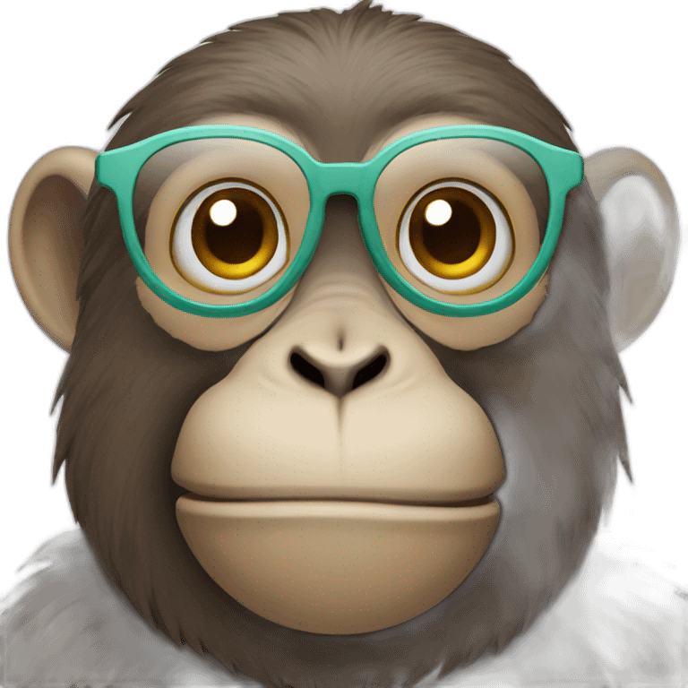 head of monkey with a glasses emoji