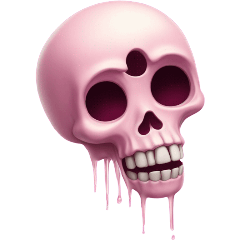 Pink skeleton cry emoji