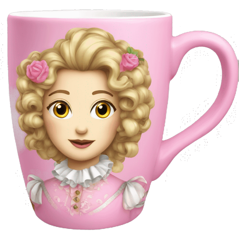 Rococo pink coffee mug  emoji