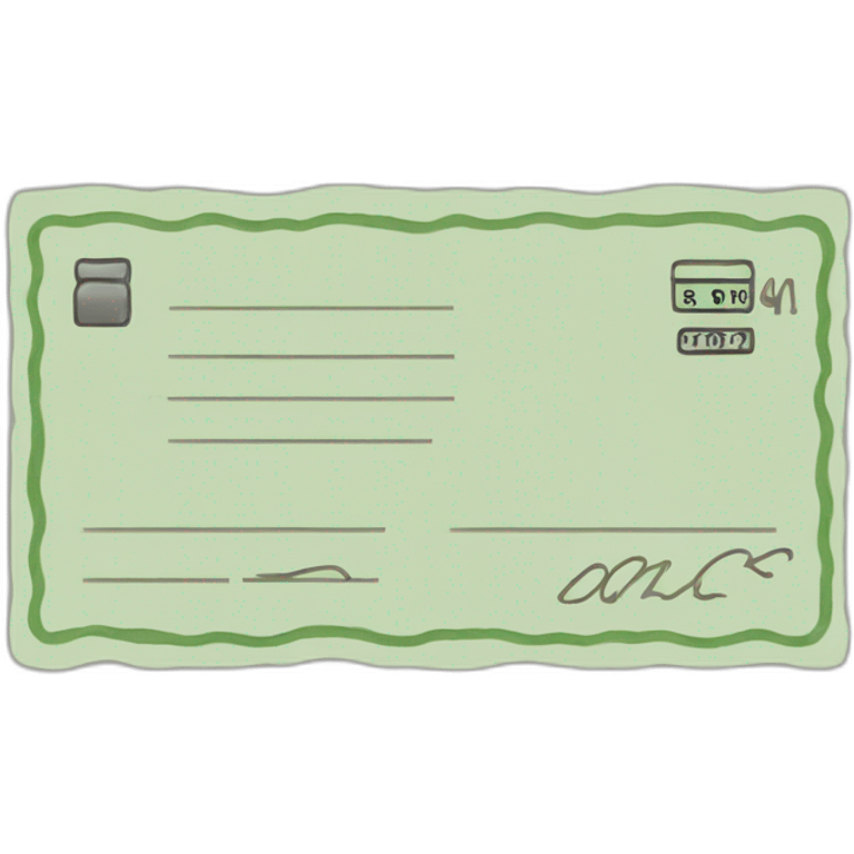 Bank check emoji