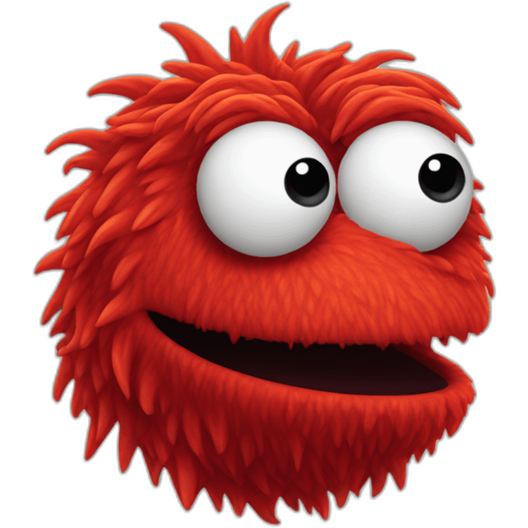 Red monster sesame street emoji