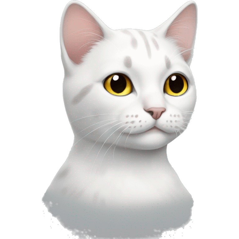 White cat with black spots  emoji