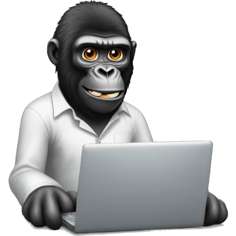 gorilla software engineer using a computer emoji