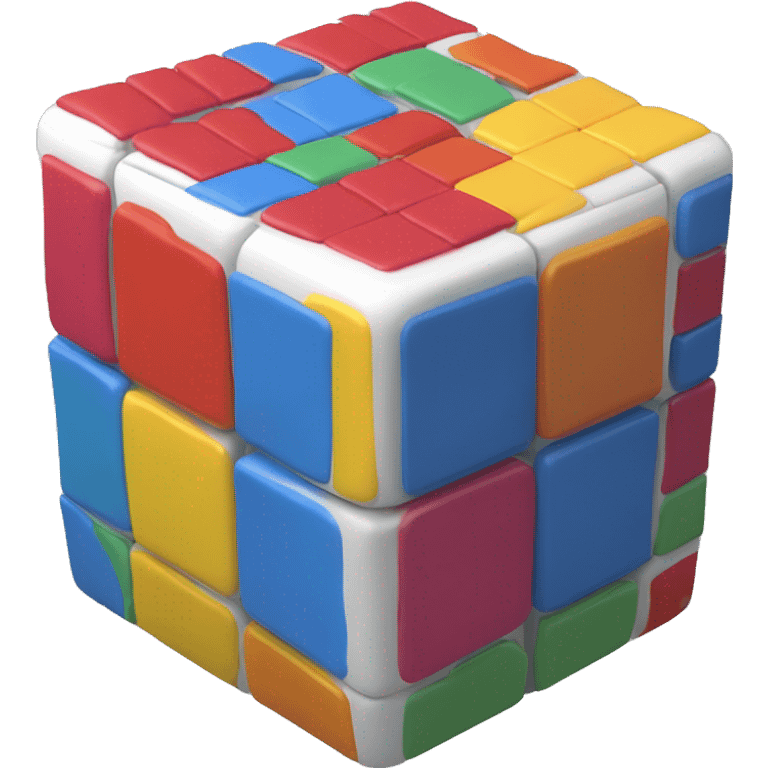 a perfect rubix cube emoji