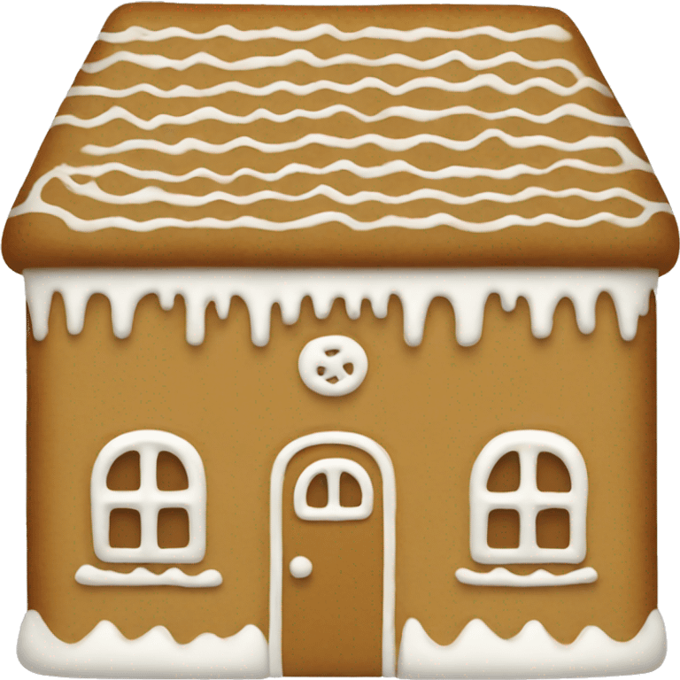 Beige gingerbread house emoji