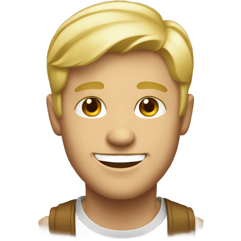 smiling blonde male portrait emoji