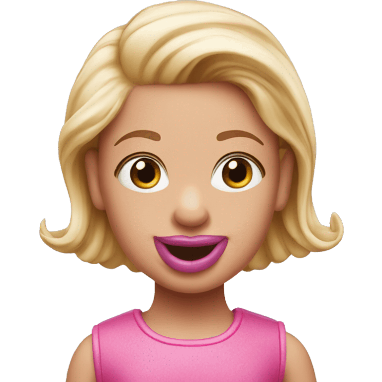 A pig playing barbie emoji