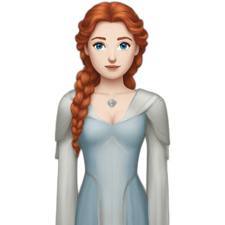 Lady stark game of thrones blue eyes redhead emoji