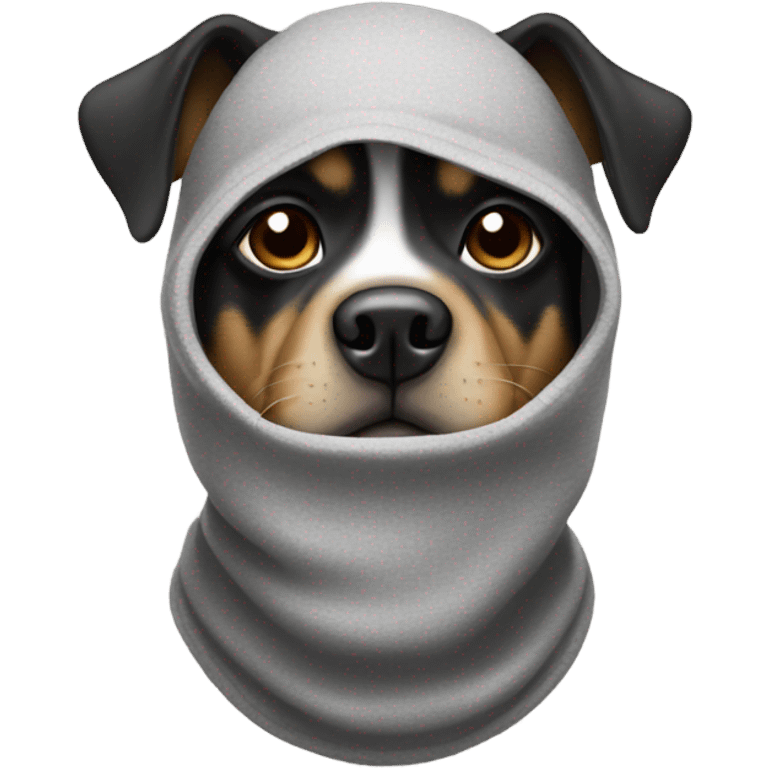 Dog wearing a balaclava  emoji