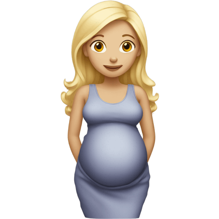 Blonde pregnant woman  emoji