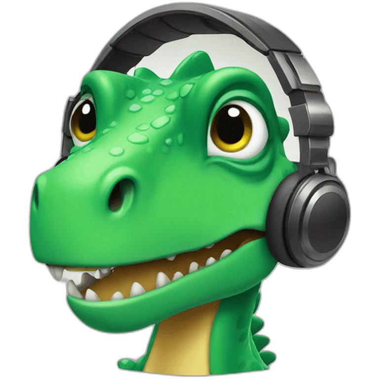 Dj dinosaur emoji