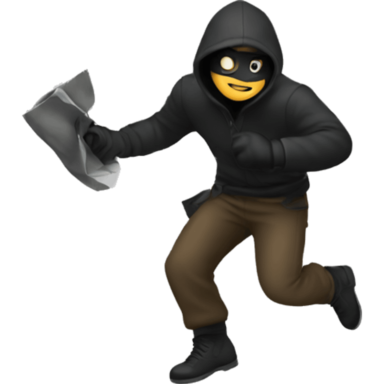 Thief escaping emoji