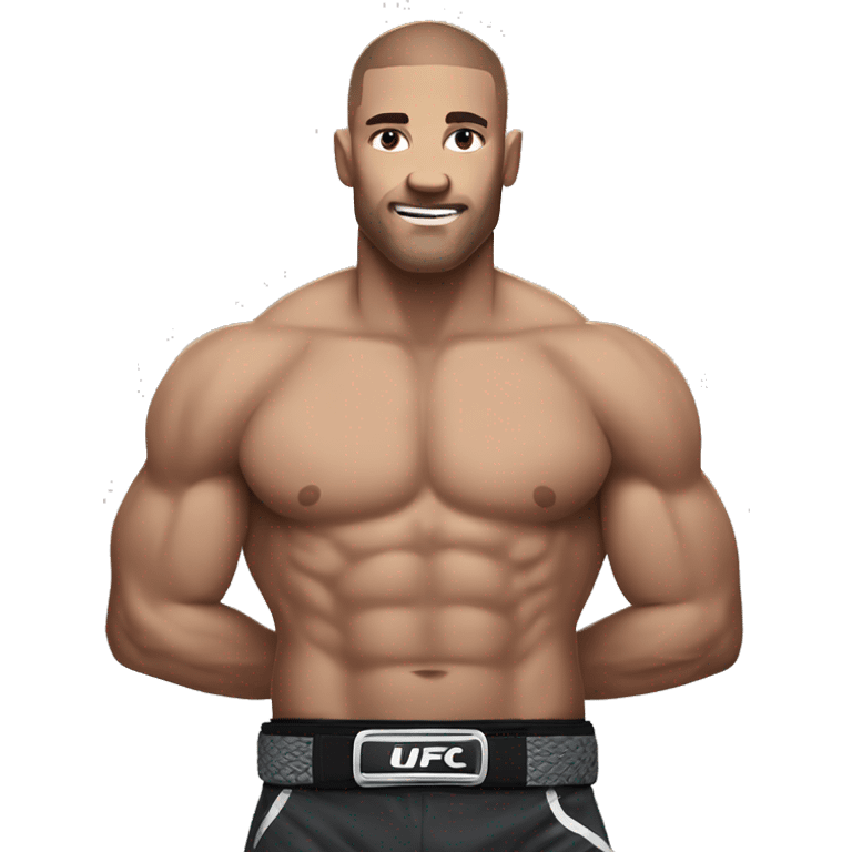 muscular male with short hair ufc belt  emoji