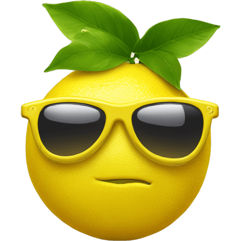 Lemon wearing lemon sunglasses emoji