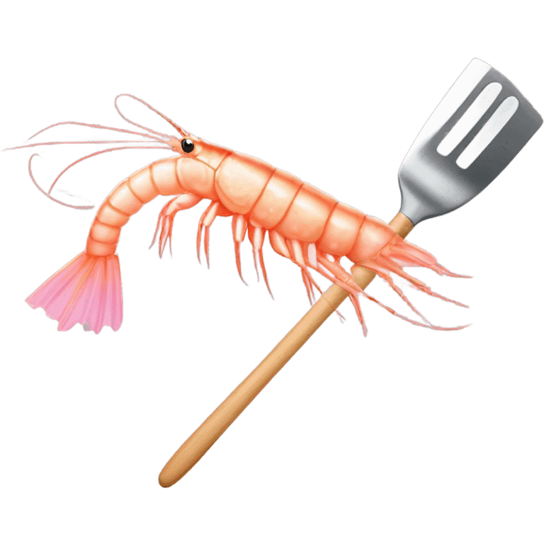 Shrimp with spatula  emoji