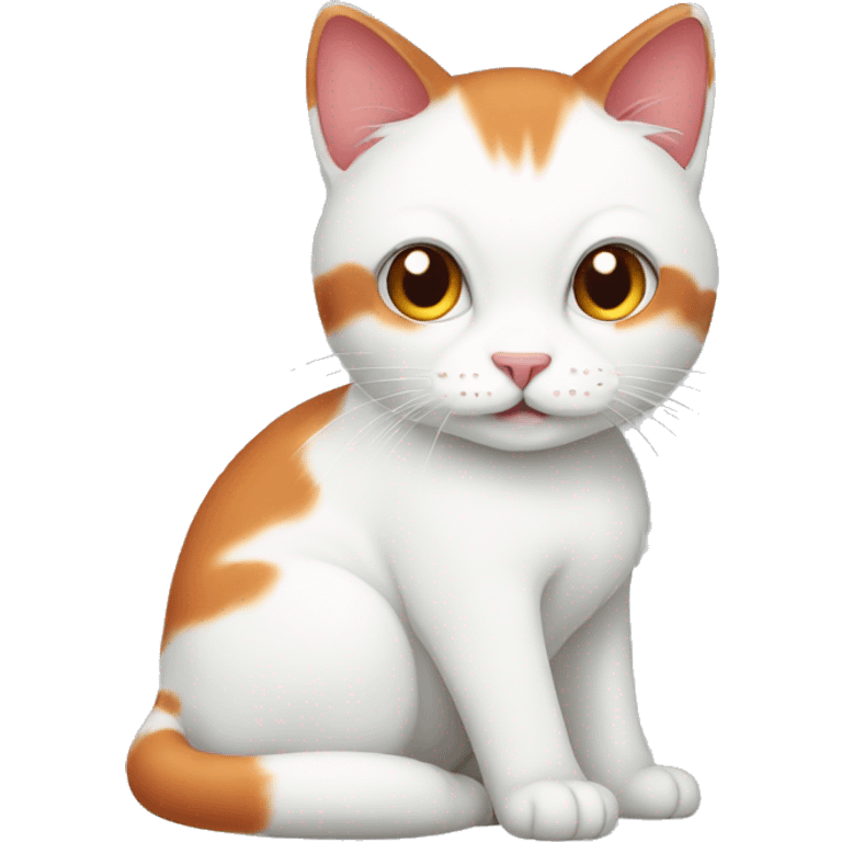 A white red cat emoji