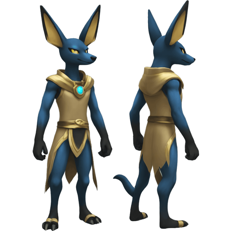 Lucario-Anubis full body emoji