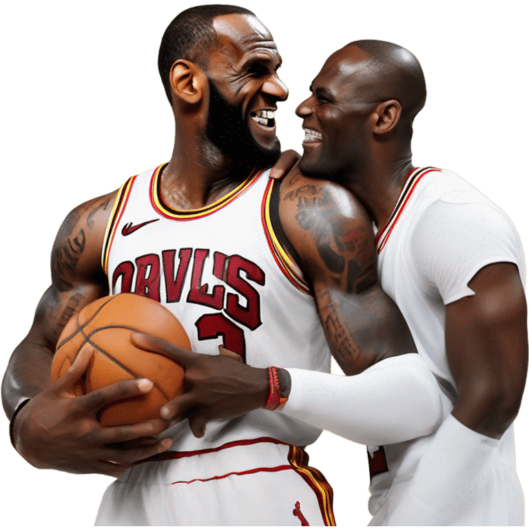 lebron james farting on Michael jordan emoji