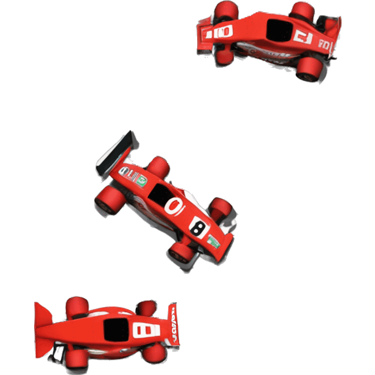 Red race car number 08 emoji