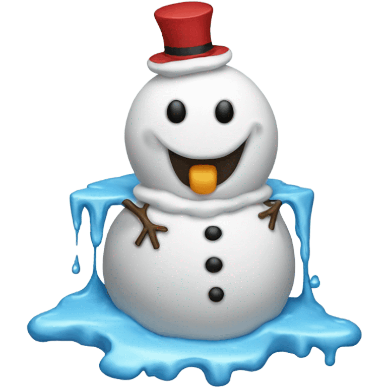 Melting snowman emoji