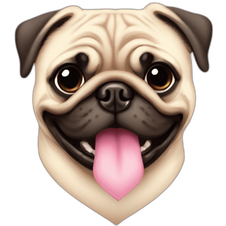 pug heart emoji