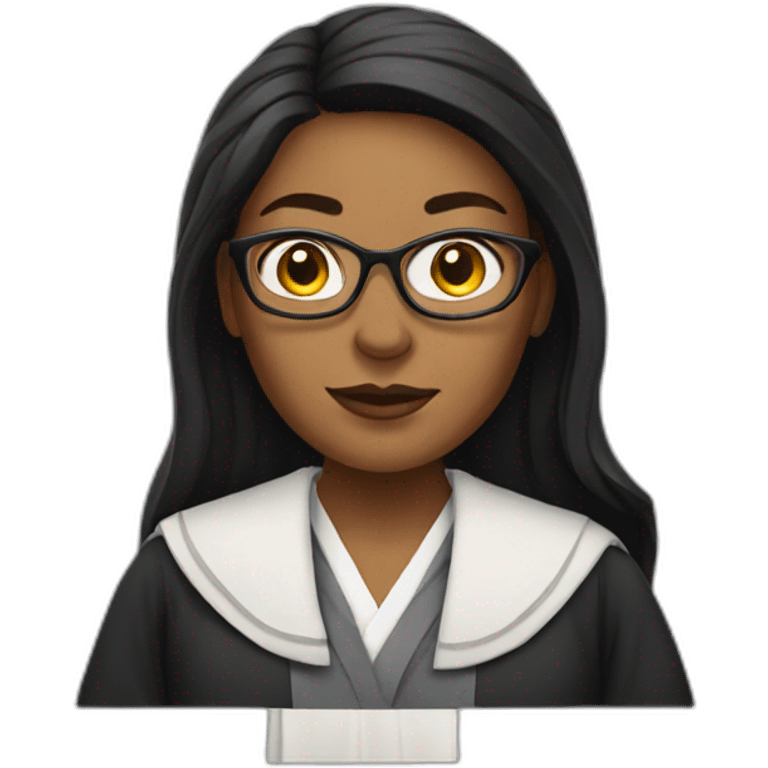 woman lawyer Wearing a robe emoji