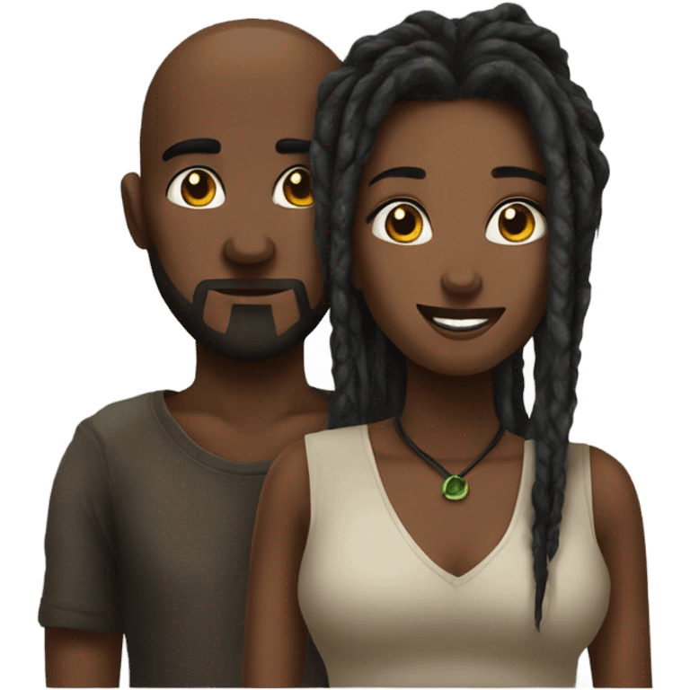 Dread head couple  emoji