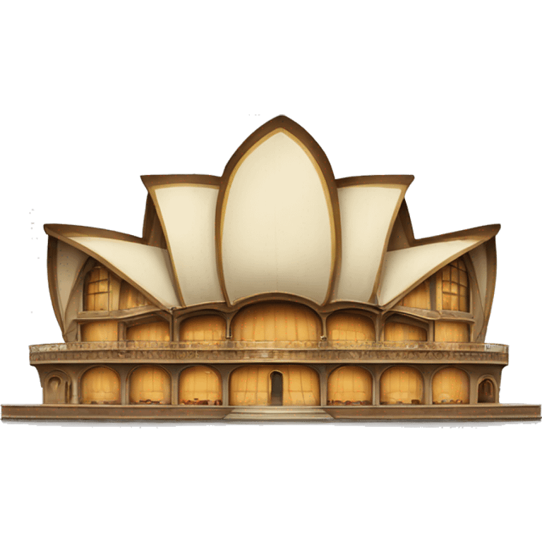 An opera house with a " Windows" logo on top  emoji