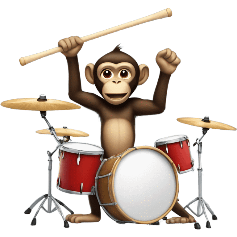 Monkey playing drums emoji