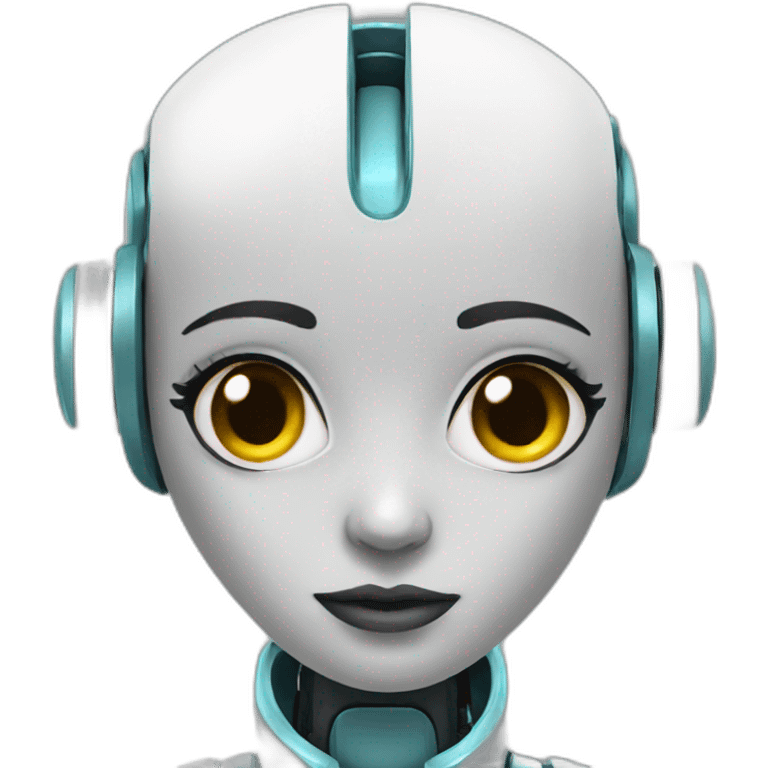 Lady robot emoji